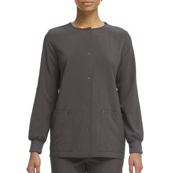 Ethical Fabric Stretch Snap Front Active Warm Up Scrub Jacket Size XS - Picture 4 of 6